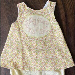 2T EKC Initials monogram personalized bloomer set etsy boutique vintage …